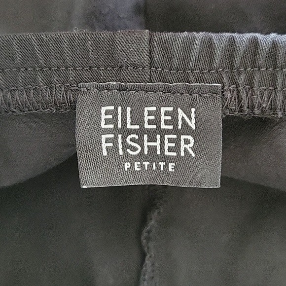 EILEEN FISHER Black Casual Trouser Pant size Petite Side Zipper - Picture 11 of 11